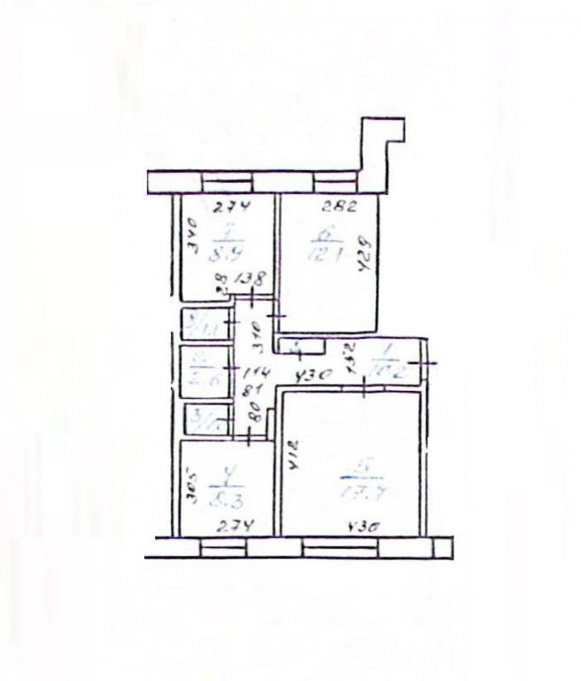 3-комнатная 62.5 м2 в ЖК undefined корпус null этаж 1