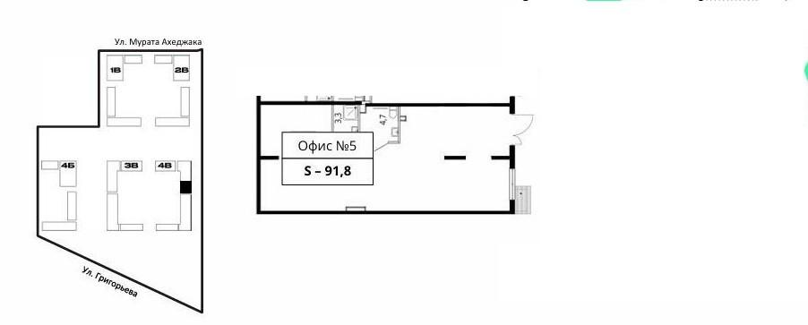 Студия 91.8 м2 в ЖК undefined корпус null этаж null