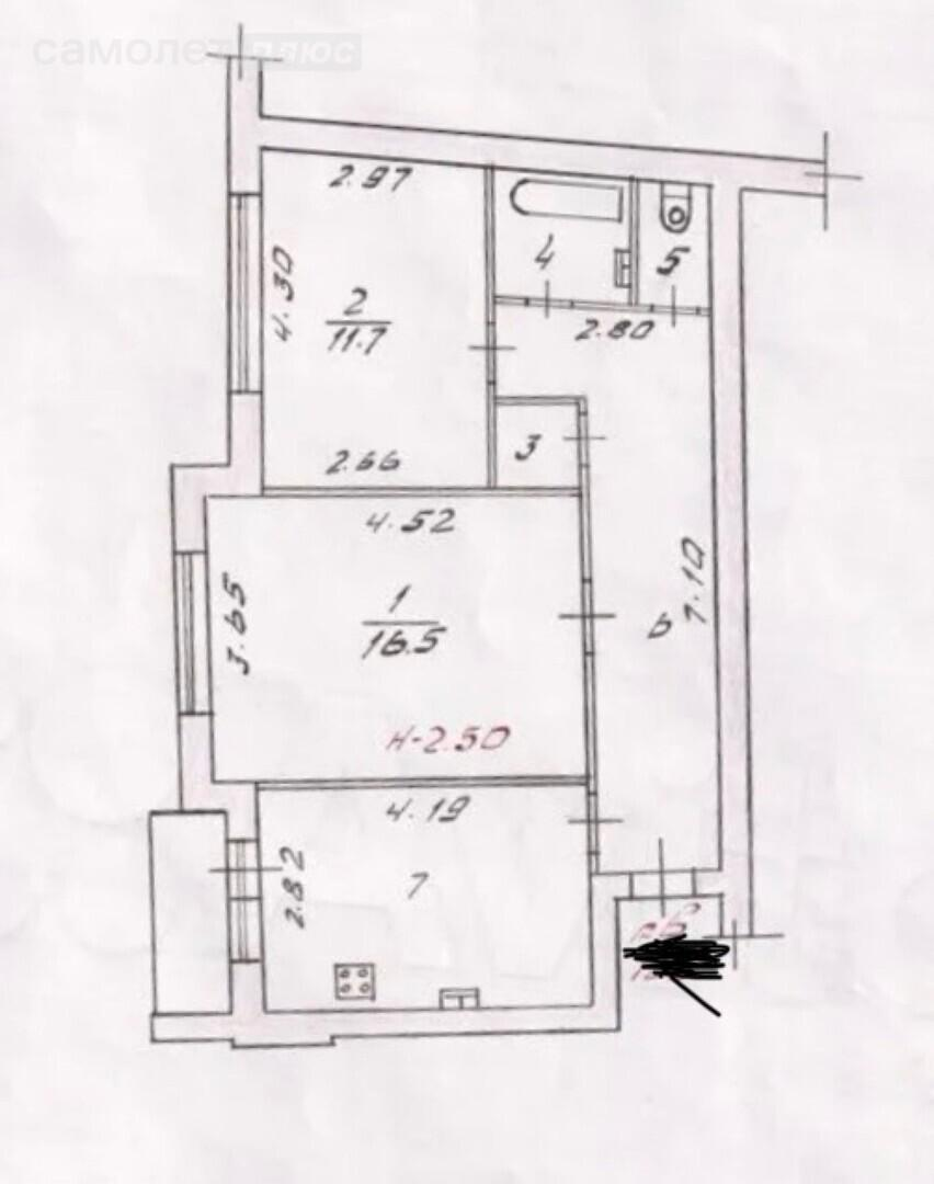 2-комнатная 58.5 м2 в ЖК undefined корпус undefined этаж null