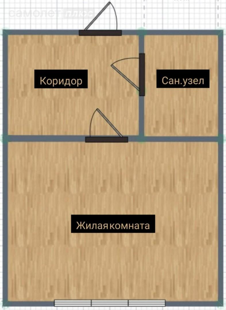 1-комнатная 18.4 м2 в ЖК undefined корпус undefined этаж 1