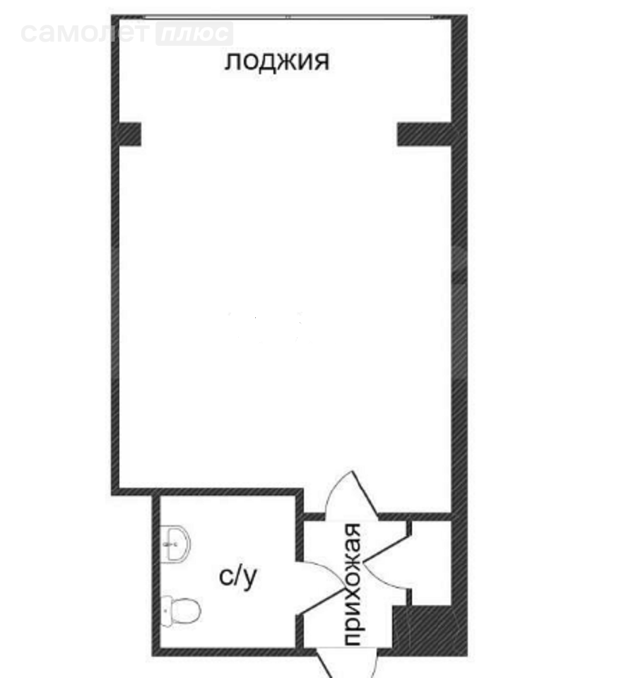 1-комнатная 18.2 м2 в ЖК undefined корпус undefined этаж 1