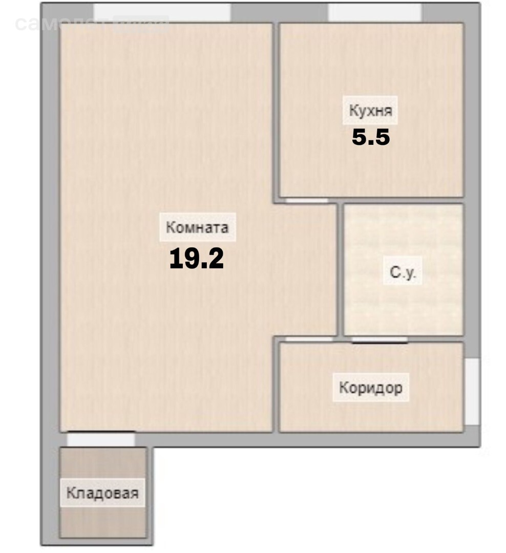 1-комнатная 32.1 м2 в ЖК undefined корпус undefined этаж 4