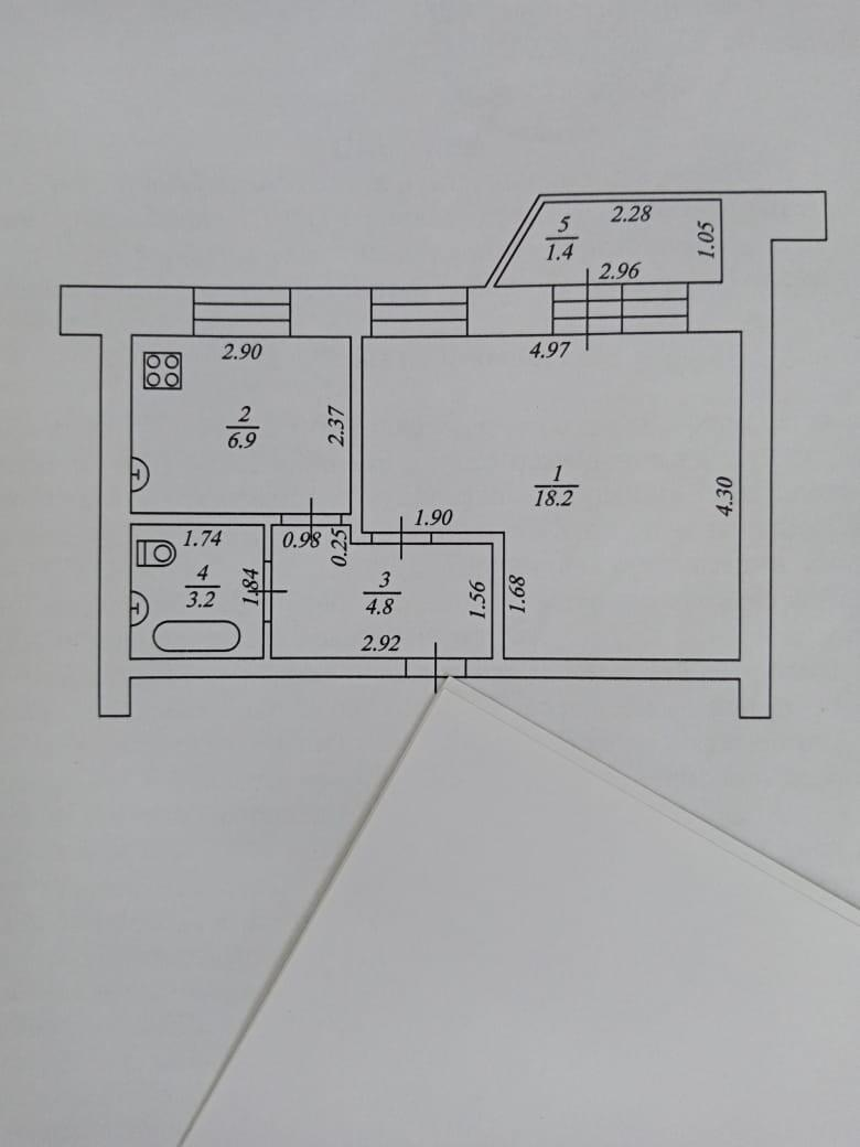 1-комнатная 34.5 м2 в ЖК undefined корпус undefined этаж null
