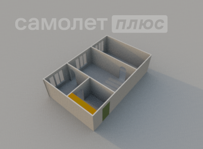 2-комнатная 18.4 м2 в ЖК undefined корпус undefined этаж 2