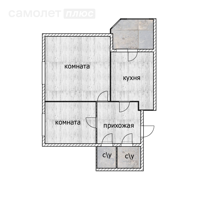 2-комнатная 54.5 м2 в ЖК undefined корпус undefined этаж 12