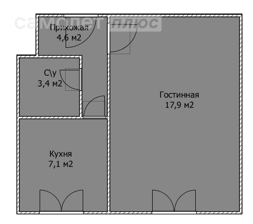 1-комнатная 33 м2 в ЖК undefined корпус undefined этаж 1