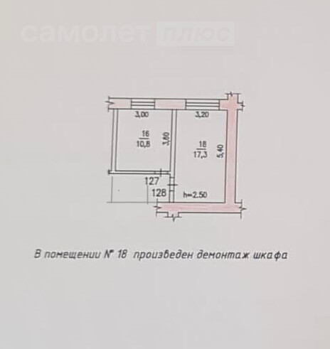 2-комнатная 28.3 м2 в ЖК undefined корпус undefined этаж 6