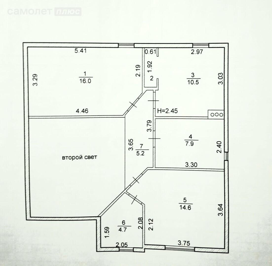 5-комнатная 146.8 м2 в ЖК undefined корпус undefined этаж null