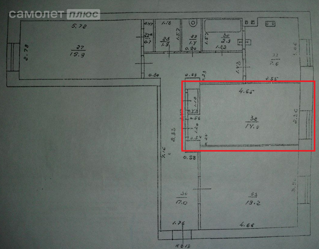 3-комнатная 79.6 м2 в ЖК undefined корпус undefined этаж 2