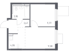 2-комнатная квартира, 32,8&nbsp;м²