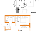 1-к. квартира, 33&nbsp;м²