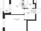1-к. квартира, 34&nbsp;м²