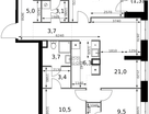 4-к. квартира, 85&nbsp;м²