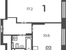1-к. квартира, 37,2&nbsp;м²