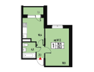 1-к. квартира, 35&nbsp;м²