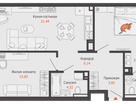 3-к. квартира, 73 м²
