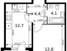 1-к. квартира, 35&nbsp;м²
