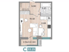Студия, 33,2&nbsp;м²
