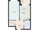 1-к. квартира, 41&nbsp;м²
