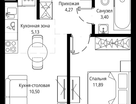 1-к. квартира, 35&nbsp;м²