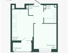 1-к. квартира, 33,4&nbsp;м²