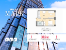 1-к. квартира, 38&nbsp;м²