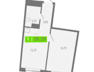 1-к. квартира, 36&nbsp;м²