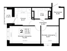 2-к. квартира, 44,5&nbsp;м²