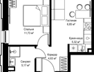 1-к. квартира, 33&nbsp;м²