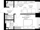 1-к. квартира, 35&nbsp;м²