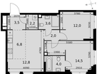 3-к. квартира, 61 м²