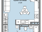 1-к. квартира, 25&nbsp;м²