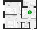 2-к. квартира, 66 м²