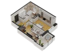 1-к. квартира, 46&nbsp;м²