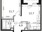 1-к. квартира, 33&nbsp;м²
