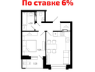 1-к. квартира, 40,8&nbsp;м²