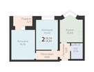 2-к. квартира, 58&nbsp;м²