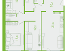 1-к. квартира, 87,3&nbsp;м²