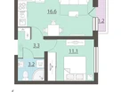 1-к. квартира, 34&nbsp;м²