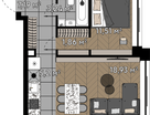 Студия, 47 м²