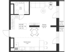 Студия, 46 м²