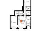2-к. квартира, 71&nbsp;м²