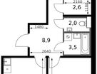 2-к. квартира, 59&nbsp;м²