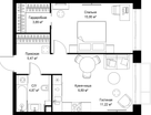 1-к. квартира, 48&nbsp;м²
