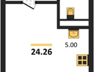 Студия, 25 м²