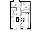 Студия, 27&nbsp;м²
