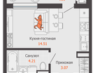 1-к. квартира, 24&nbsp;м²