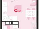Студия, 25&nbsp;м²