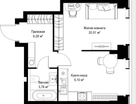 1-к. квартира, 35&nbsp;м²