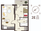 1-к. квартира, 30,8&nbsp;м²
